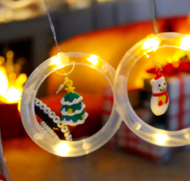 Luces colgantes circulares con modelos Navideños