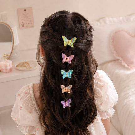 12 Pinzas Mariposas Cristalinas Hermosas $5.1 c/u