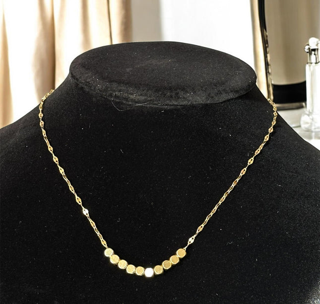 12 Collares Dorados Acero Inoxidable $9.5 c/u