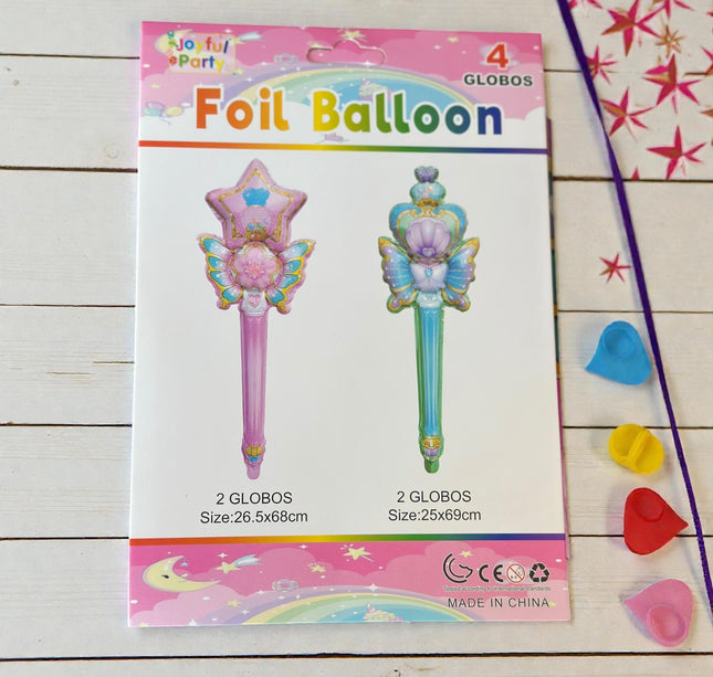 6 Sets Globos Figuras Baston 4 Piezas $18 c/u