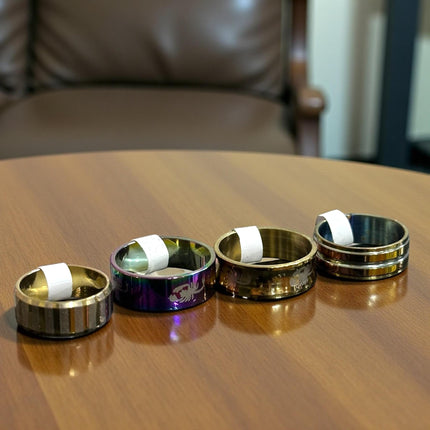 100 Anillos Acero Inoxidable Colores $2.5 c/u