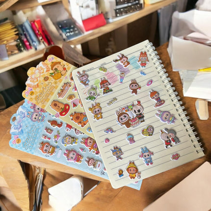 20 Planilla Stickers Labubus/Capibara $4.95 c/u