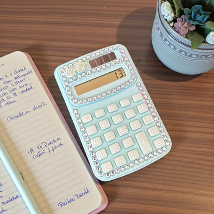 3 Calculadora Decorada Pedreria y Flor $39 c/u