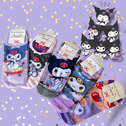 12 Calcetas diseños Kuromi $11 c/u