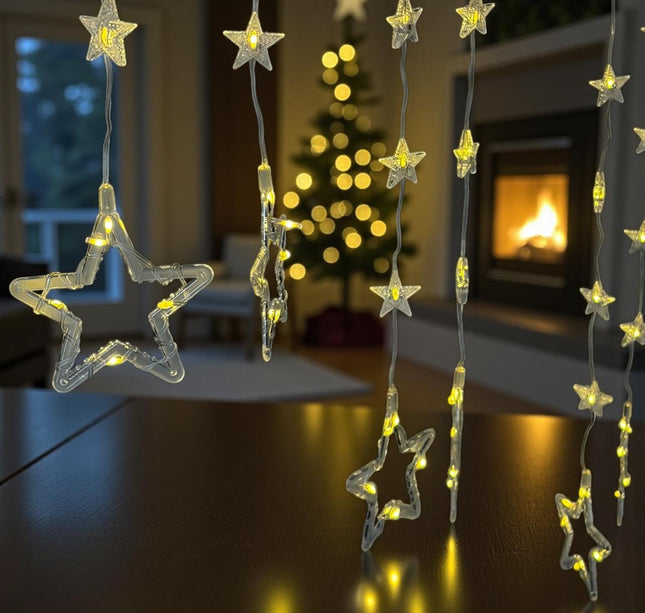 Cortina de Luces en forma de estrella 5 mts navidad