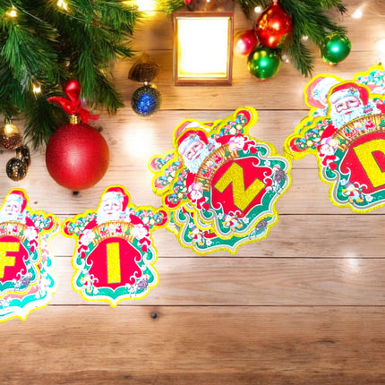 6 Guirnalda Decoración 2.20 MFeliz Navidad (Tira) $34 c/u