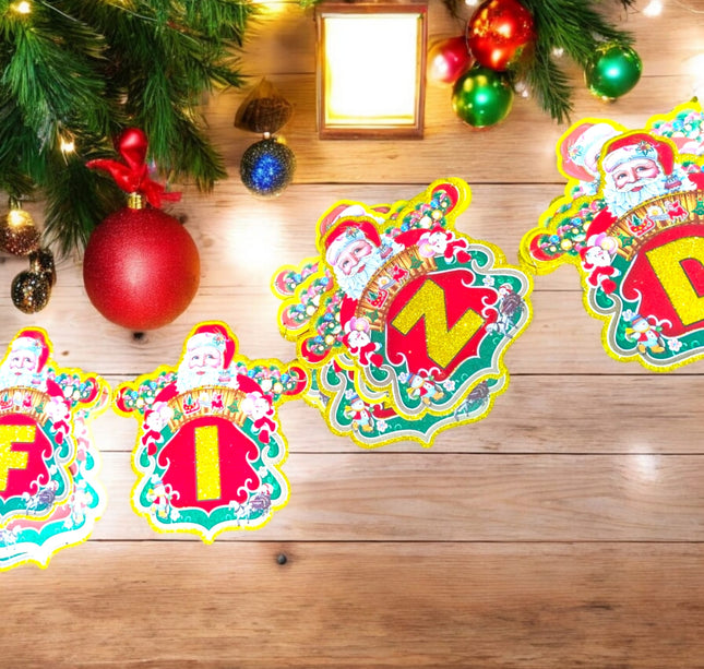 6 Guirnalda Decoración 2.20 MFeliz Navidad (Tira) $34 c/u