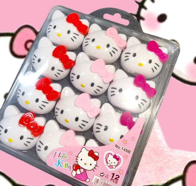 12 Sacapuntas cabecita kitty $4.7 c/u