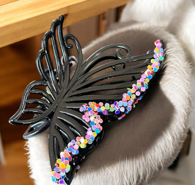 12 Pinzas Premium Mariposa Brillantes $11.5 c/u
