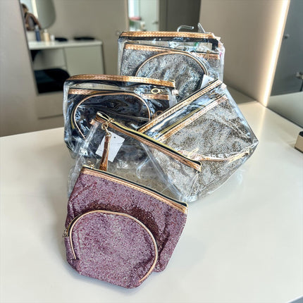 Sets de 3 Cosmetiqueras/Neceser Brillo