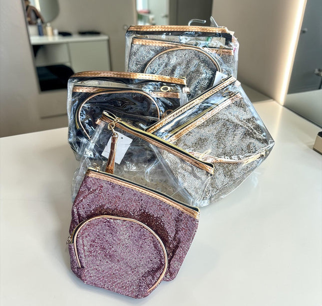 Sets de 3 Cosmetiqueras/Neceser Brillo