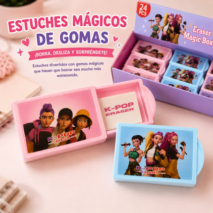 24 Estuche Huntrix Magico con Goma/Borrados $6.75 c/u