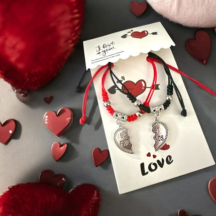 12 Sets Pulseras Dúo Corazón San Valentin $14.9 c/u