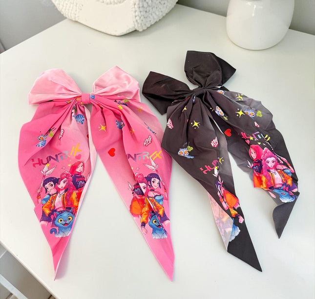 12 Moños Guerreras K-Pop Coquette Satinados Grandes $9.5 c/u
