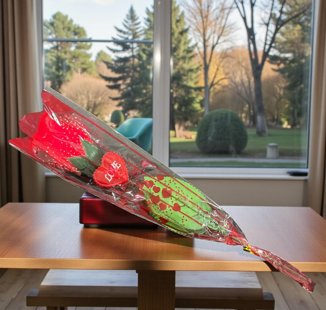 12 Rosas con Luz "Love" San Valentin $15 c/u