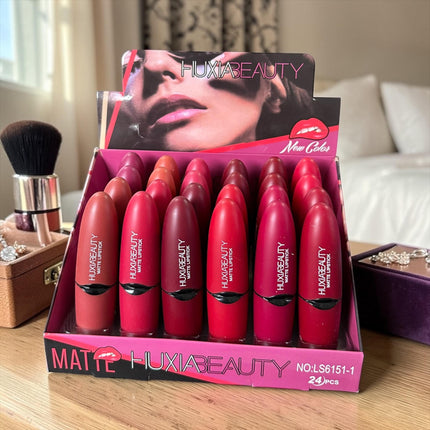 12 Labiales Matte Huxia Lipstick $11 c/u