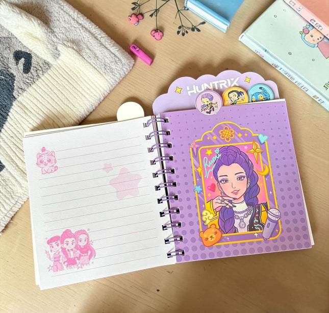 3 Libretas Guerreras K-Pop con Separadores y Hojas Decoradas $40 c/u