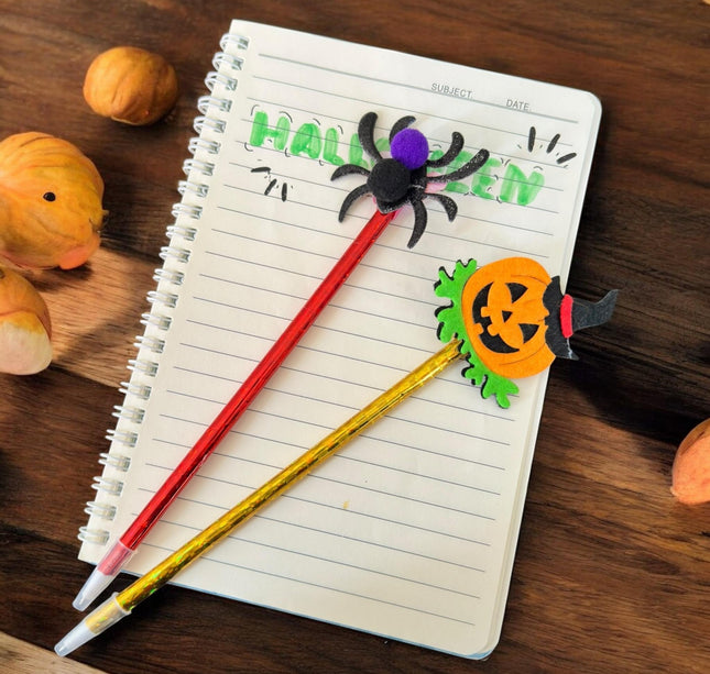 12 Lapiceros Halloween con Figura Diamantada $5.5 c/u