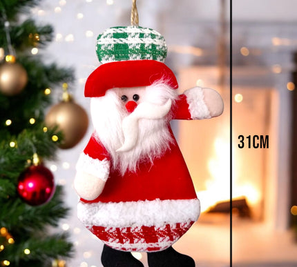 6 Adorno Navideño Santa Claus de tela Colgante $23 c/u