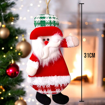 6 Adorno Navideño Santa Claus de tela Colgante $23 c/u