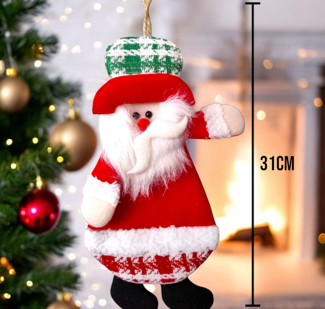 6 Adorno Navideño Santa Claus de tela Colgante $23 c/u