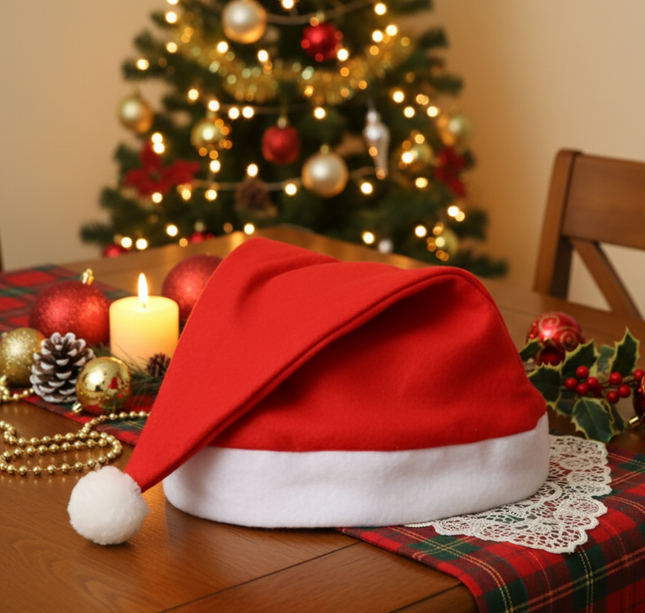 12 Gorro Navideño Santa $4.9 c/u