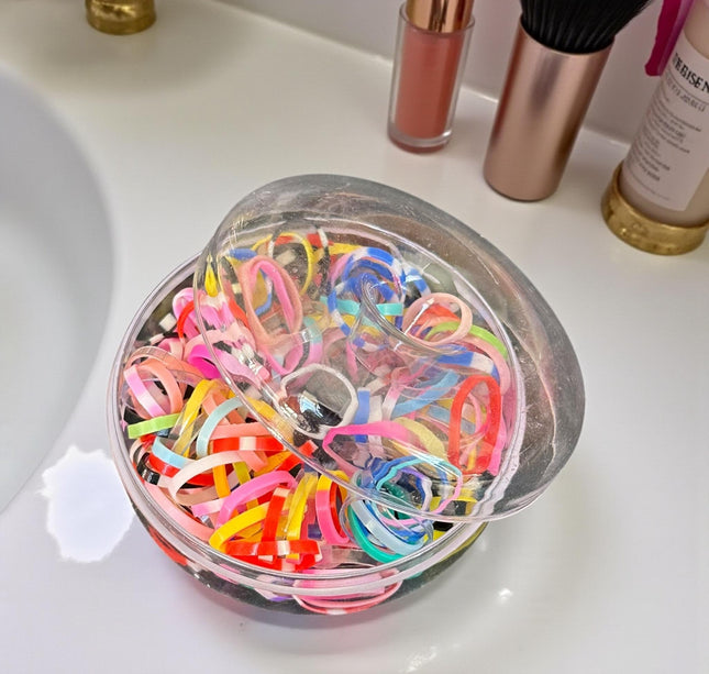 12 Estuches Donas con Ligas para Cabello $11.5 c/u