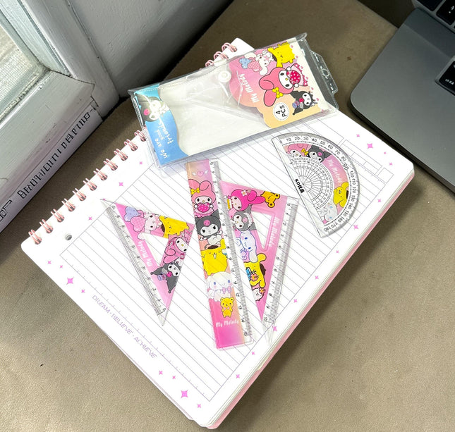 24 Juegos de Geometria Sanrio con Estuche $14.9 c/u