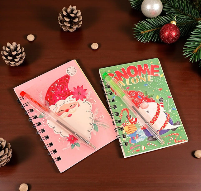 12 Libretitas Navideñas Santa con Lapicero $5.9 c/u