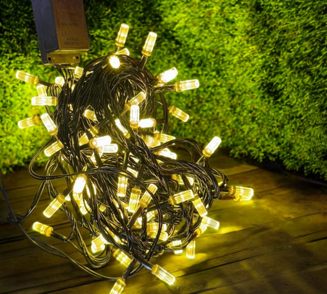 Serie de luz led calida Foco G 10 metros Decoracion Navideña