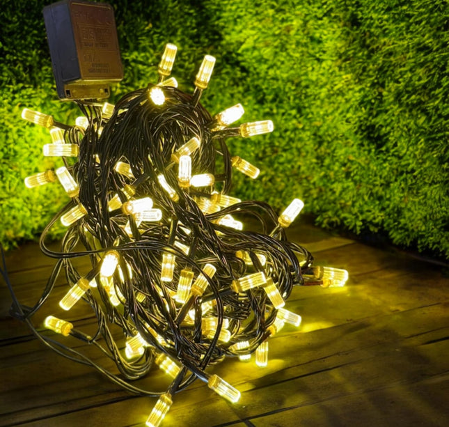 Serie de luz led calida Foco G 10 metros Decoracion Navideña