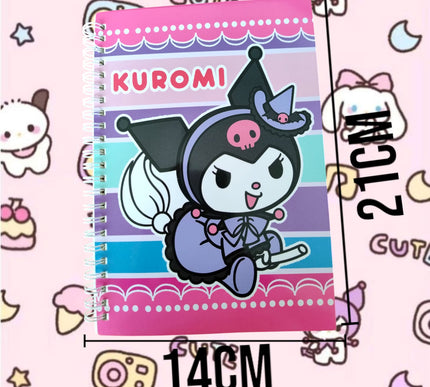 12 Libretas espiral Kuromi $15 c/u