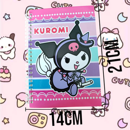 12 Libretas espiral Kuromi $15 c/u