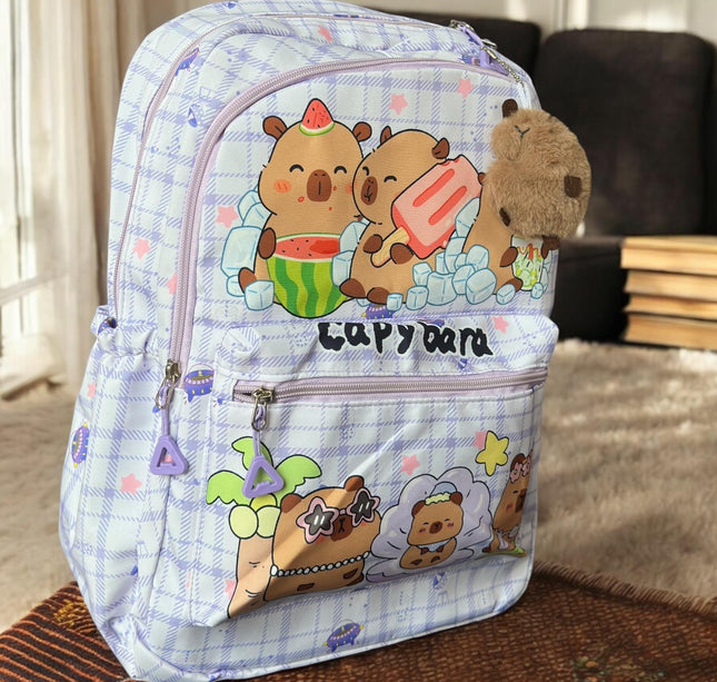 Mochila Capibara Escolar Colores