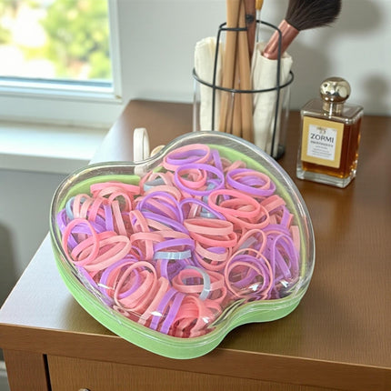 12 Estuches Manzanas con Ligas para Cabello de Colores $9.9 c/u