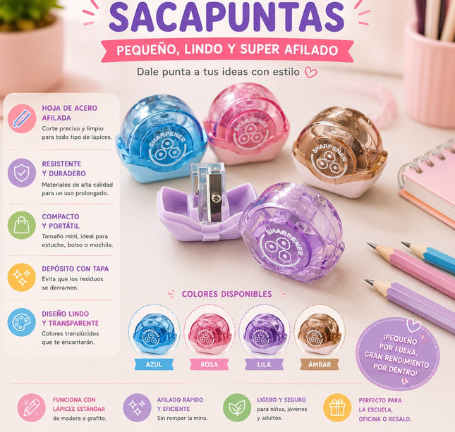 48 Sacapuntas con Compartimento para la Basura $4.5 c/u