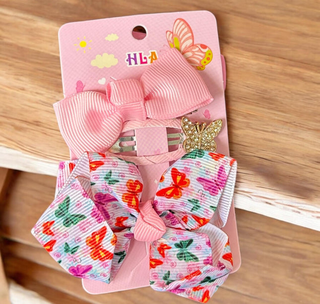 12 Sets de Pasadores con Moños Mariposas $5.9 c/u