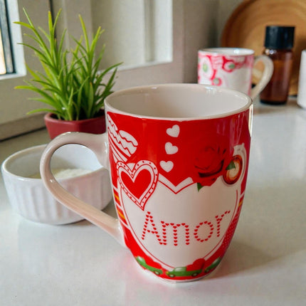 3 Taza Amor Rosa $29 c/u