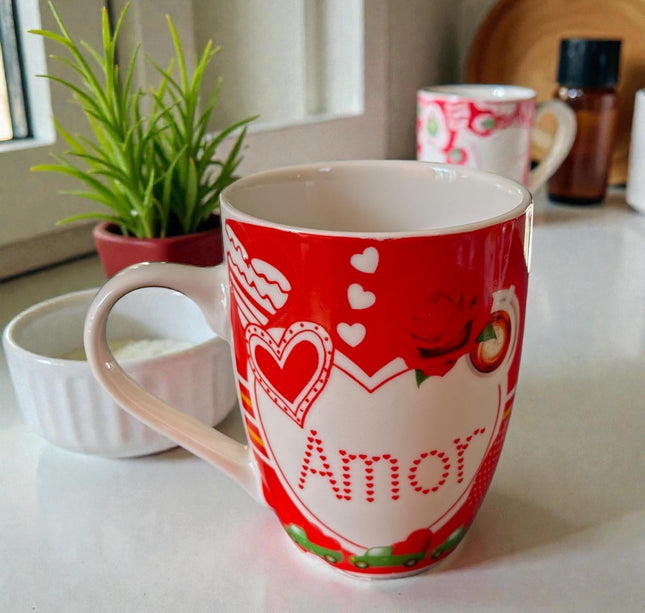 3 Taza San Valentin Amor "San Valentin" Rosa $29 c/u