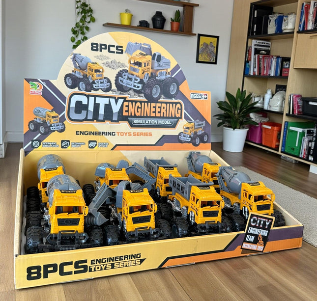 3 Carritos Friccion de Construccion de Juguete $43 c/u