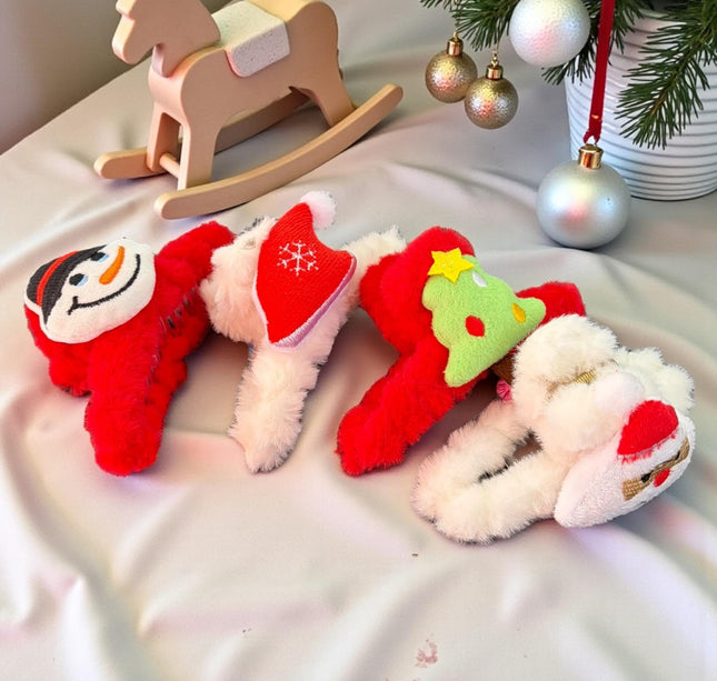 12 Pinzas Navideñas Peluche 3D $15. c/u