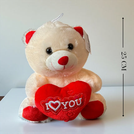 3 Oso de Peluche con Corazoncito Rosa/Rojo/Café/Beige $69 c/u