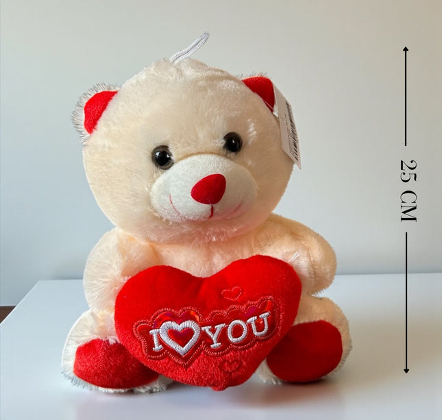 3 Oso de Peluche con Corazoncito Rosa/Rojo/Café/Beige $69 c/u