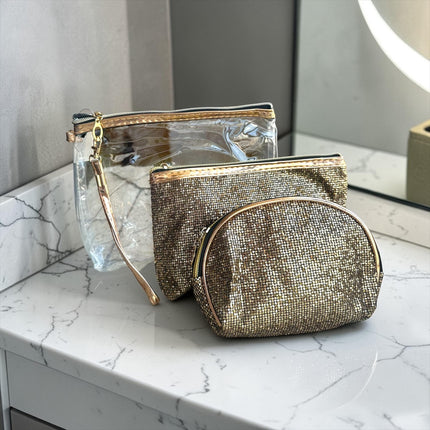 Sets de 3 Cosmetiqueras/Neceser Brillo