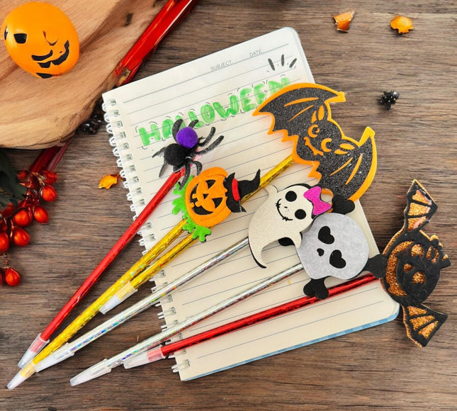 12 Lapiceros Halloween con Figura Diamantada $5.5 c/u