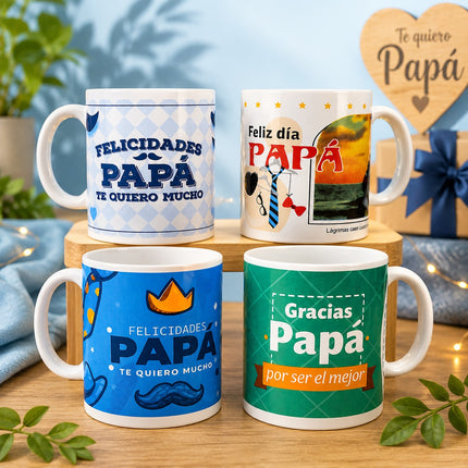 3 Taza para el Día del Padre Decorada $29 c/u