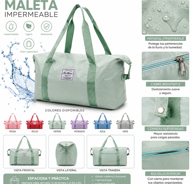 Exclusivo Tienda en linea 💥💎Maleta/Bolsa Impermeable con Varios Compartimentos