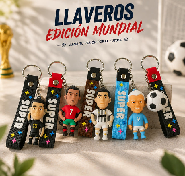 12 Llaveros Mundialistas Jugadores  $7 c/u