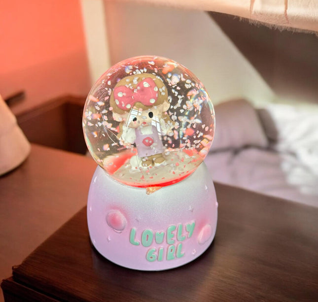 Bola de Cristal Mini Hermosa con Luz