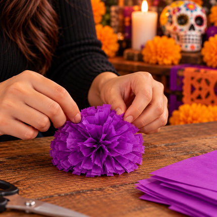 10 Flores de cempasuchil Morada $3.9 c/u